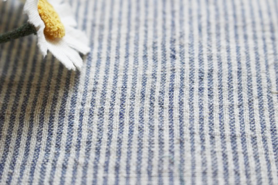 JCL綿麻ストライプ ネイビー